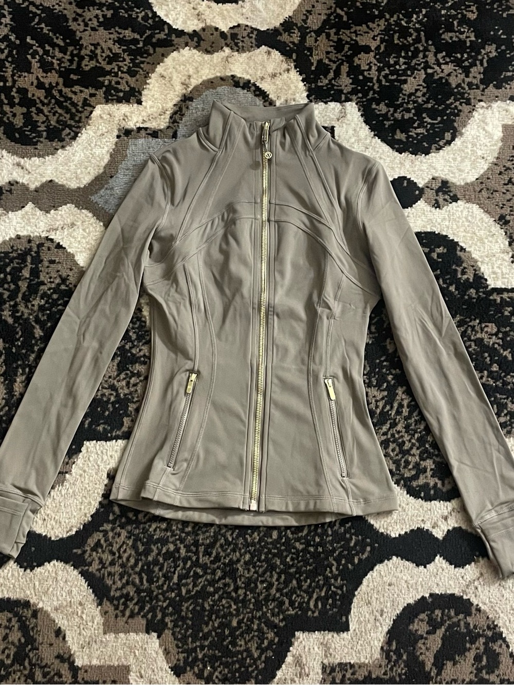Lululemon Define Jacket Olive Green Full-Zip Slim Active Jacket